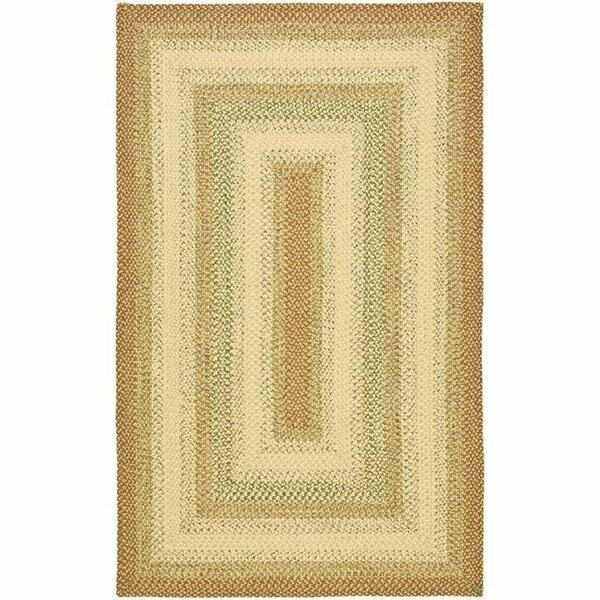 Safavieh 8 x 8 ft. Square Braided- Rust and Multi Hand Made Rug BRD303A-8SQ